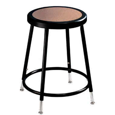 19"-27"H Adjustable Stool with Hardboard Seat